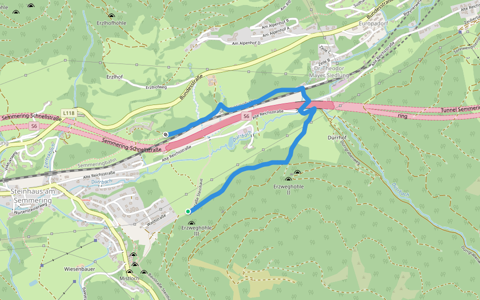 Fröschnitz - Paulbauer walking route map in Steinhaus am Semmering