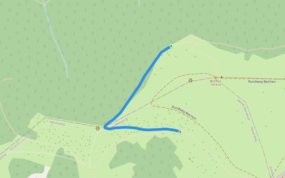 Münstertalblick - Wiesentalblick walking route map in Münstertal/Schwarzwald