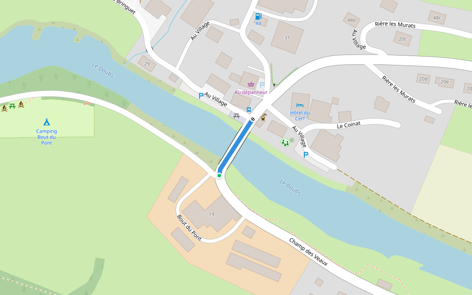 Soubey - Teureux walking route map in Soubey