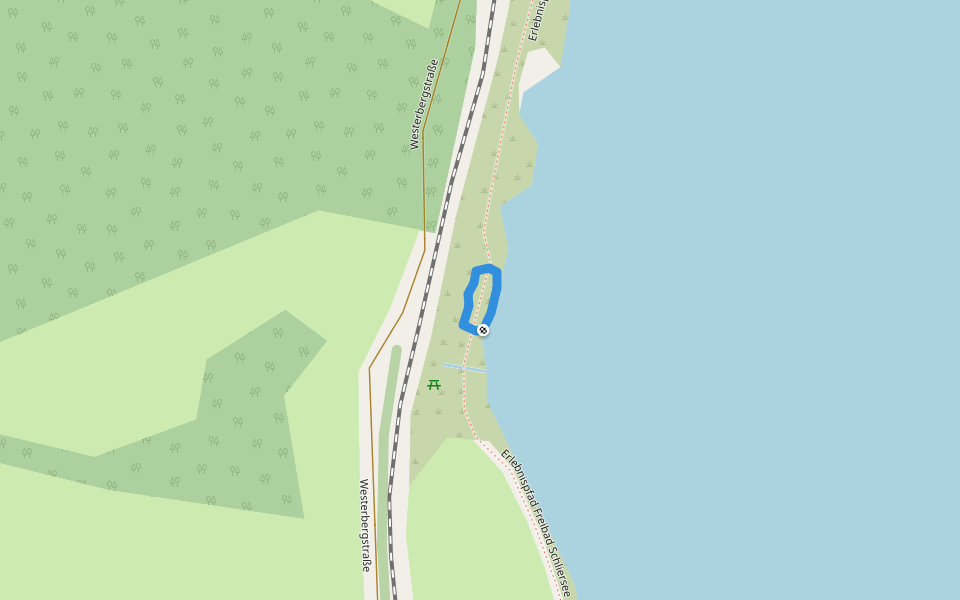 Barfußpfad walking route map in Schliersee