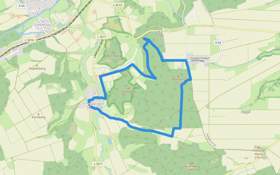 Zwergen - Z2 walking route map in Liebenau