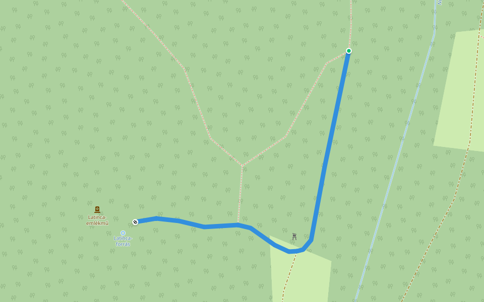 S● (Latinca-forrás) walking route map in Kaposvár