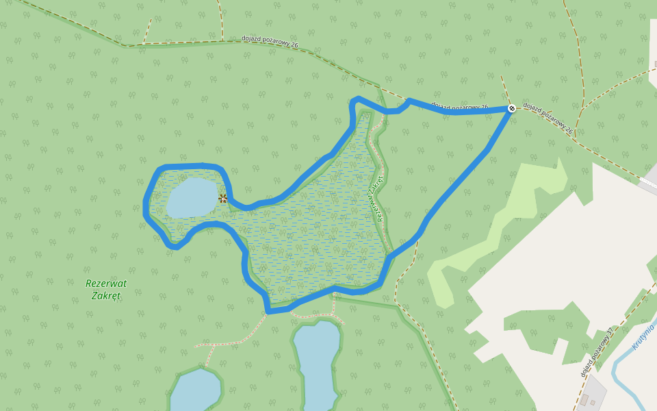 Szlak edukacijny walking route map in Krutyń