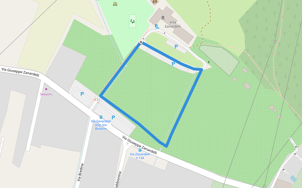 Sentiero Zanardelli percorso basso walking route map in Nave