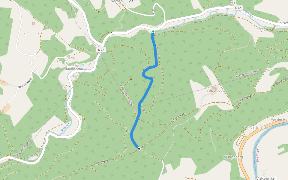[W1] Rundweg Wissen 1 walking route map in Katzwinkel (Sieg)