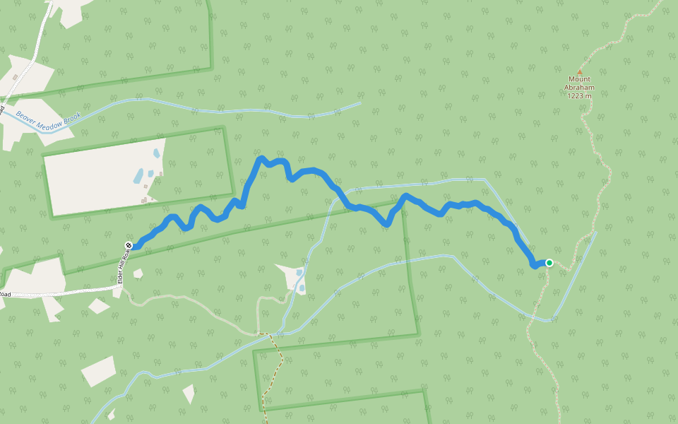 Battell Trail walking route map in Lincoln