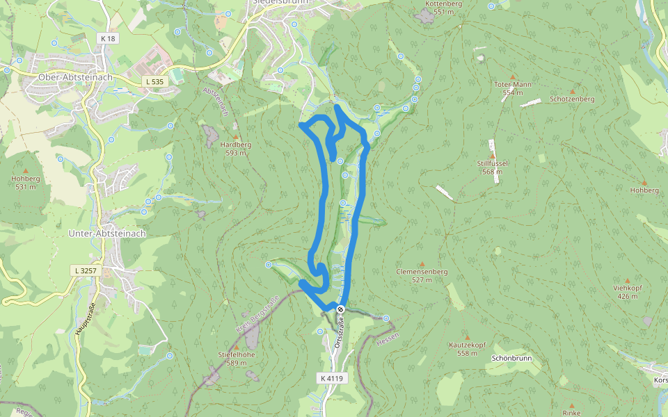 Rundwanderweg Wald-Michelbach Lichtenklingen 3: Zentwaldrundweg walking route map in Heiligkreuzsteinach
