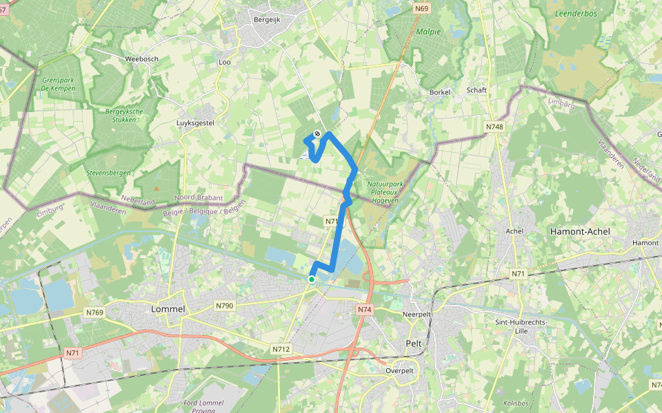 Airbornepad Market Garden - 02 walking route map in Lommel