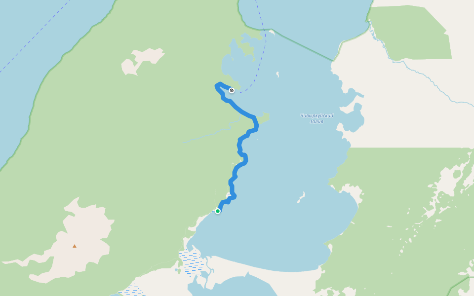 В бухту Змеёвая walking route map in Monakhovo