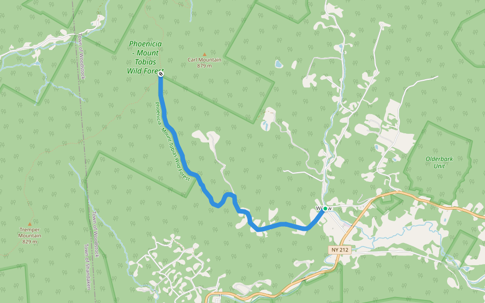 Willow Trail walking route map in Lake Hill