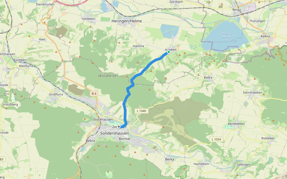 J.-K. Wezel-Weg walking route map in Auleben