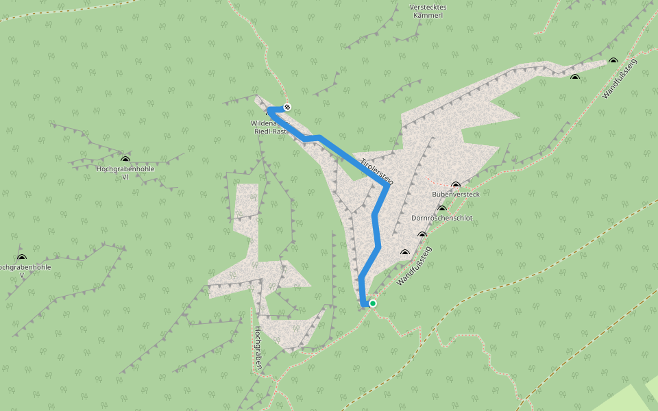 Tirolersteig walking route map in Maiersdorf