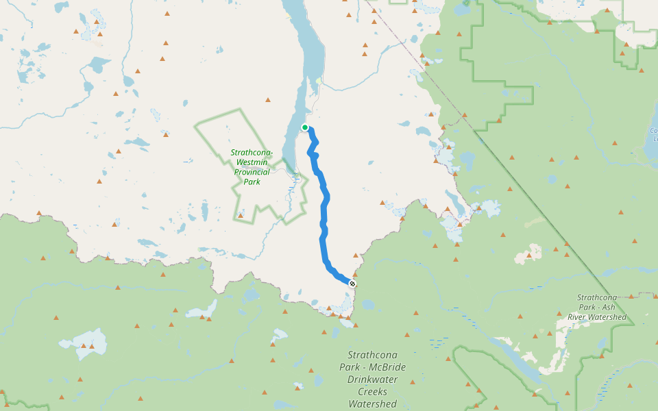 Flower Ridge Trail walking route map in Campbell River