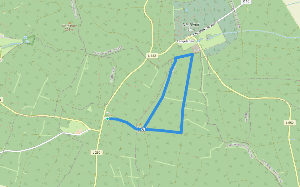 Elm Rundwanderweg 15 walking route map in Am Großen Rhode