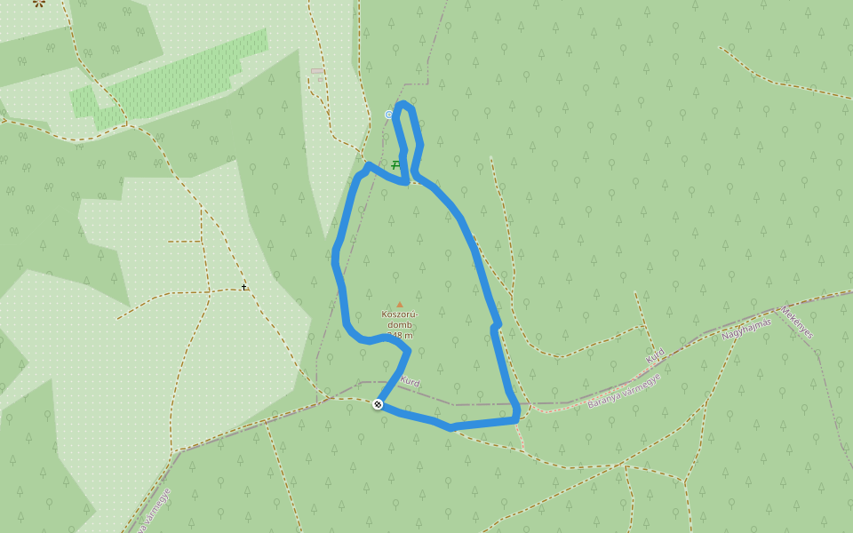 P● (Csodabogyó tanösvény) walking route map in Döbrököz
