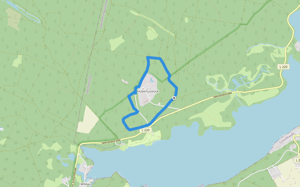 Rundwanderweg Hubertusstock walking route map in Joachimsthal