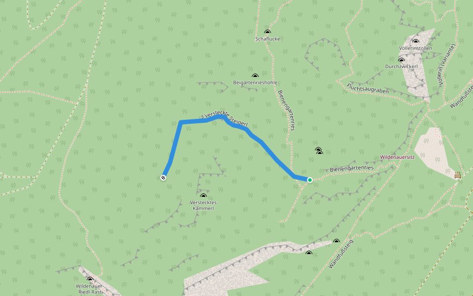 s'versteckte Steigerl walking route map in Maiersdorf