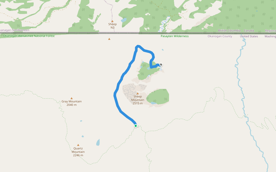 Sheep Mountain Trail walking map