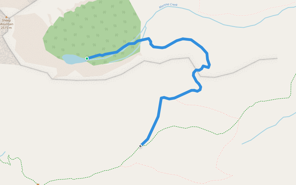 Sheep Lake Trail walking map