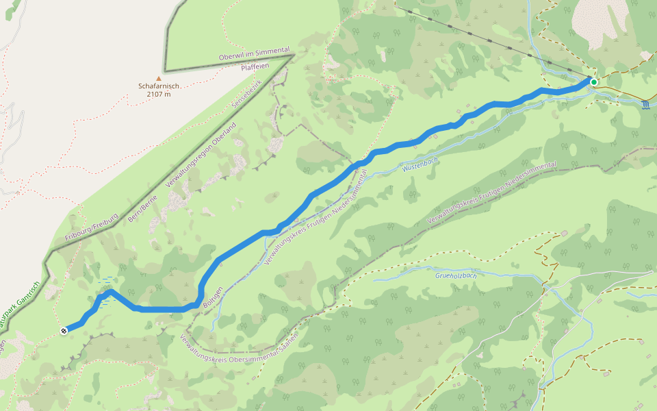 Buufal - fixme walking route map in Oberwil im Simmental