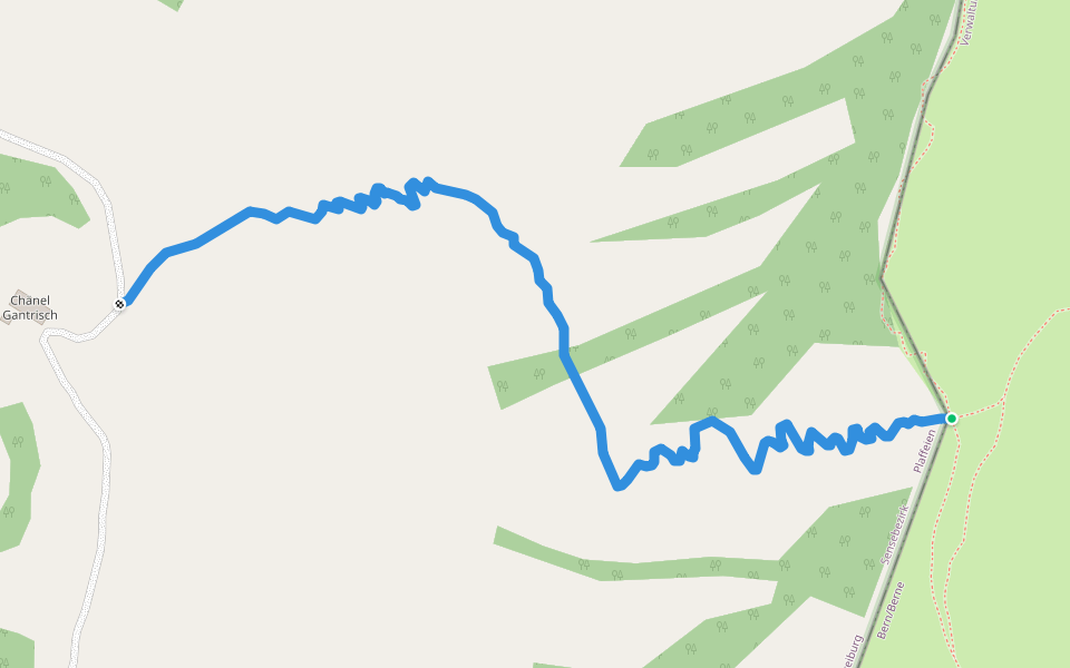 Chänelpass - fixme walking route map in Oberwil im Simmental