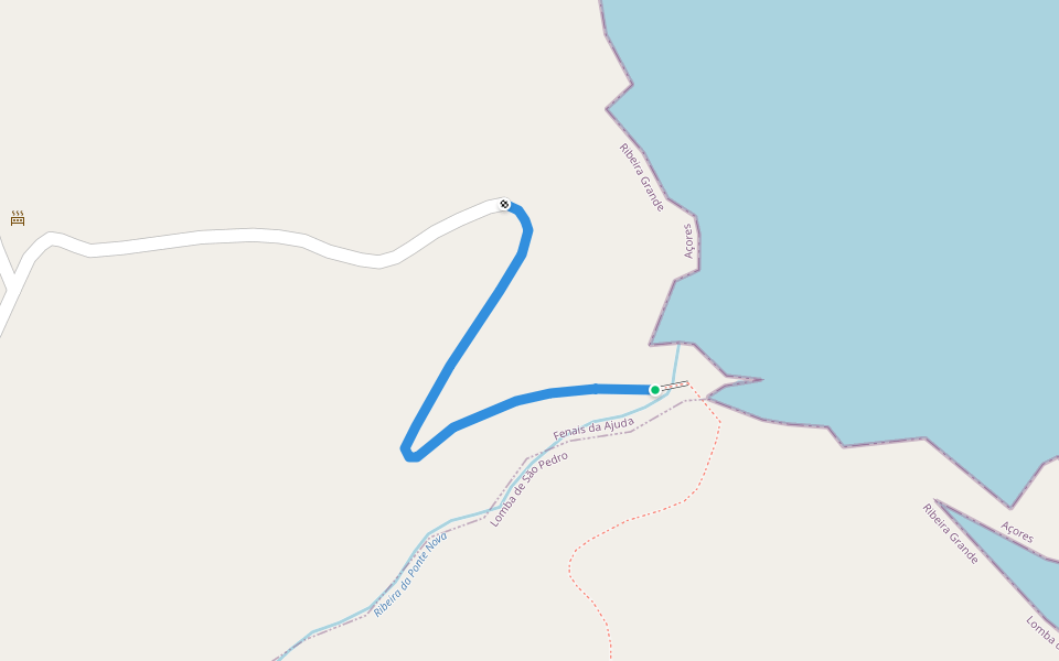 PRC34SMI Fenais da Ajuda - Lomba de São Pedro walking route map in Fenais Da Ajuda