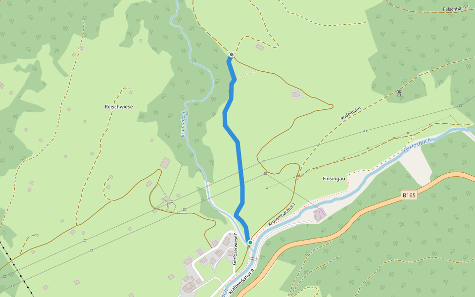 Wanderweg 1 - Gerlos walking route map in Gerlos
