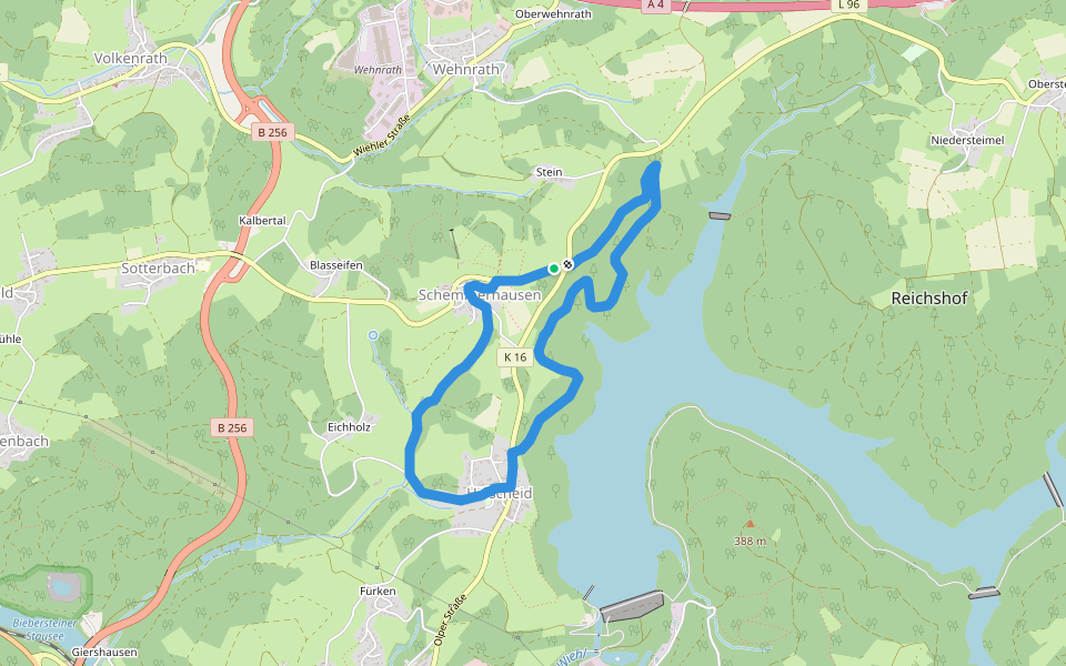 Heischeid Rundweg A1 walking route map in Reichshof