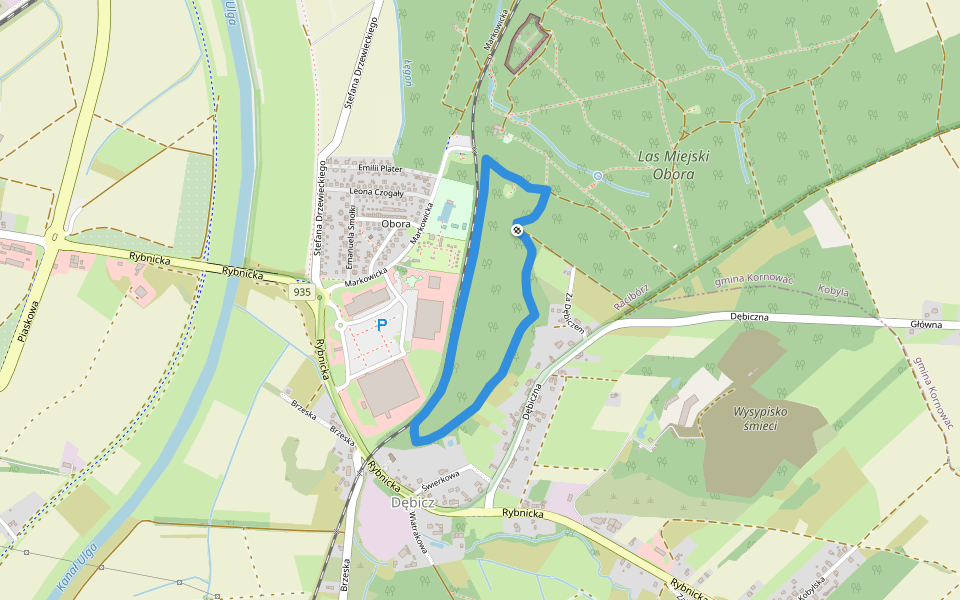 Ścieżka dydaktyczna Arboretum Bramy Morawskiej. I - ścieżka dendrologiczna walking route map in Racibórz