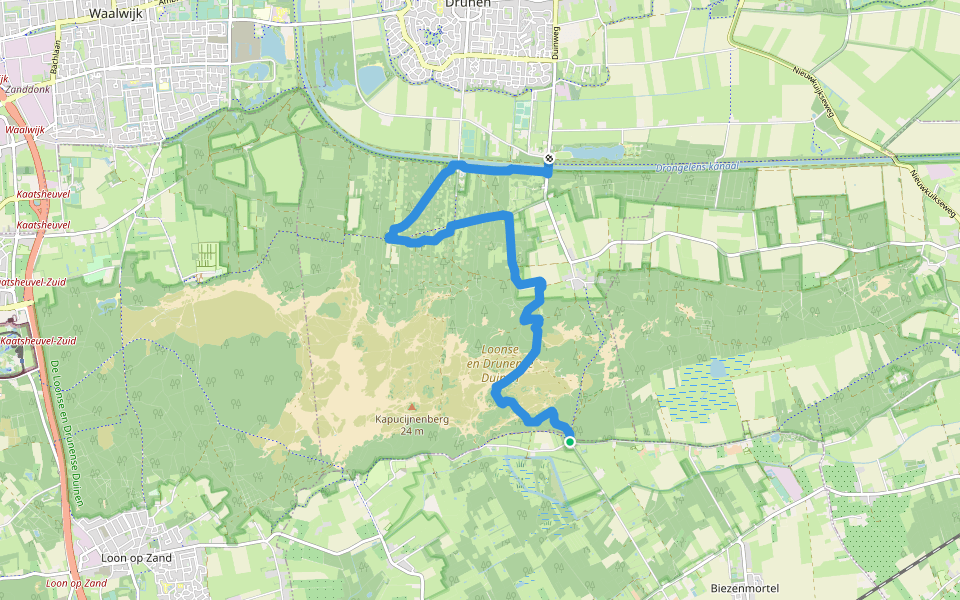 Rondom de Sint Jan - 10 walking route map in Biezenmortel