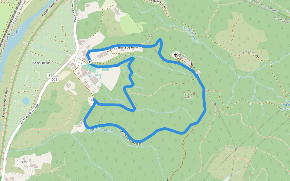SL-C 143 Al voltant de Sant Pere de Reixac walking route map in Montcada i Reixac