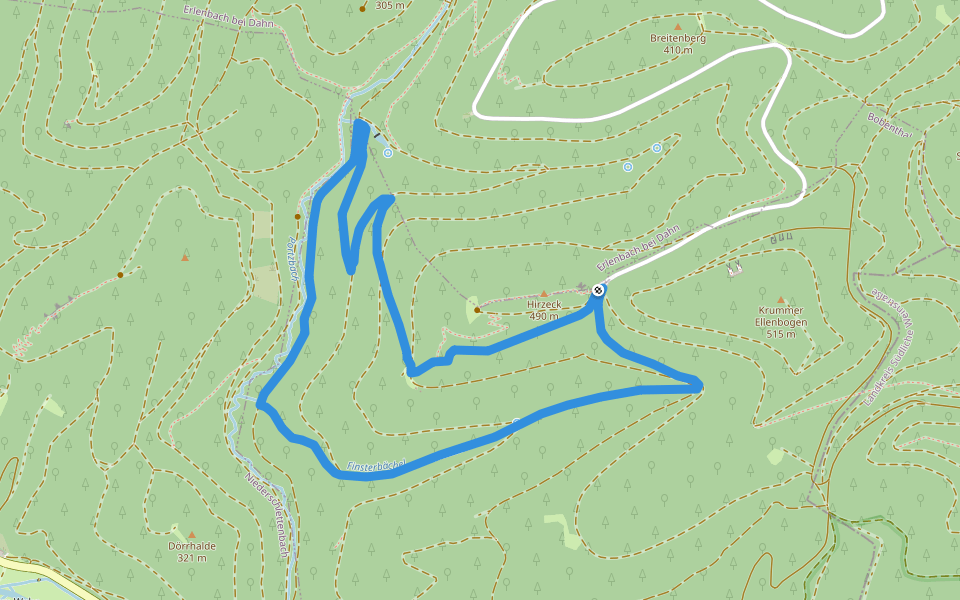 Rundweg 4 Parkplatz Hirzeckhaus walking route map in Bobenthal