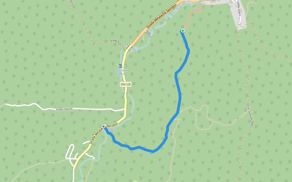 300 Scări walking route map in Slănic Moldova