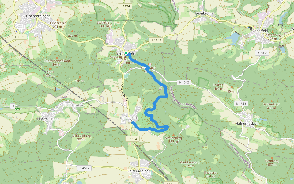 Stromberg-Route 3 Walk & Wein Krauchgau-Stromberg walking route map in Sternenfels