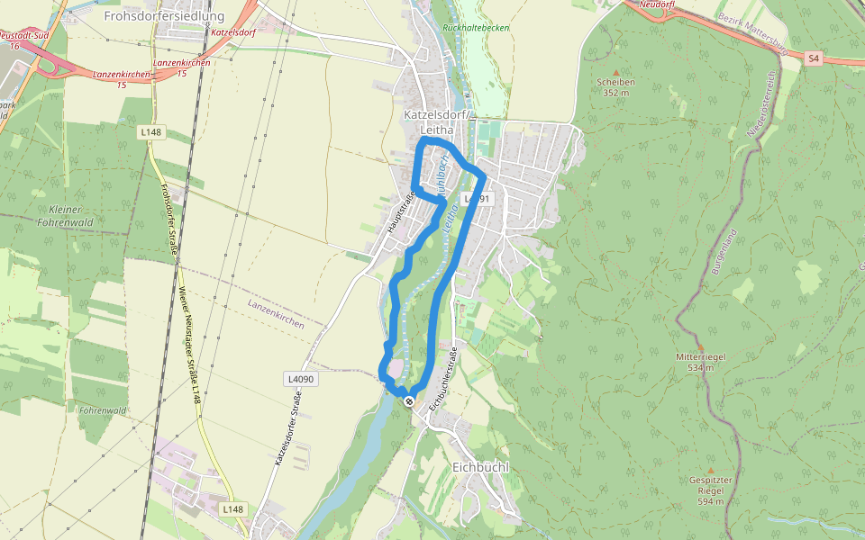 Döller - Böhm walking route map in Katzelsdorf