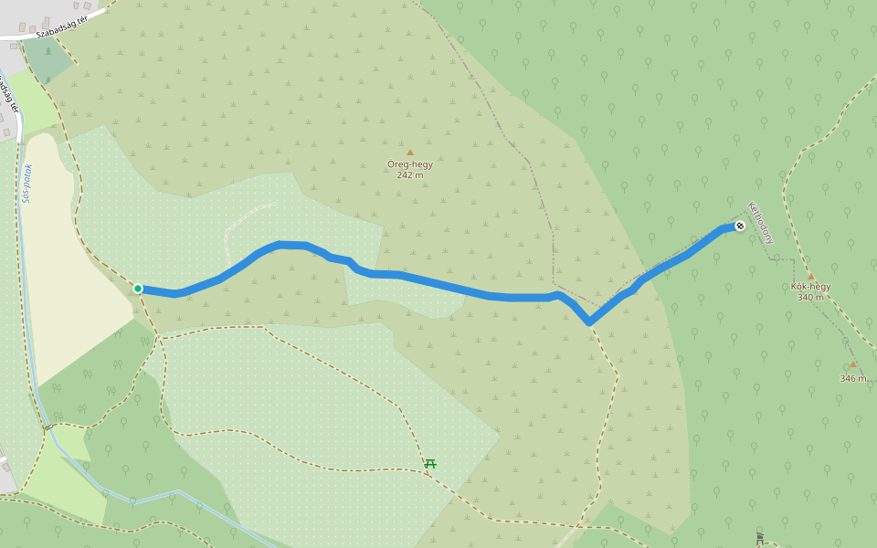 S▲ (Romhány) walking route map in Romhány