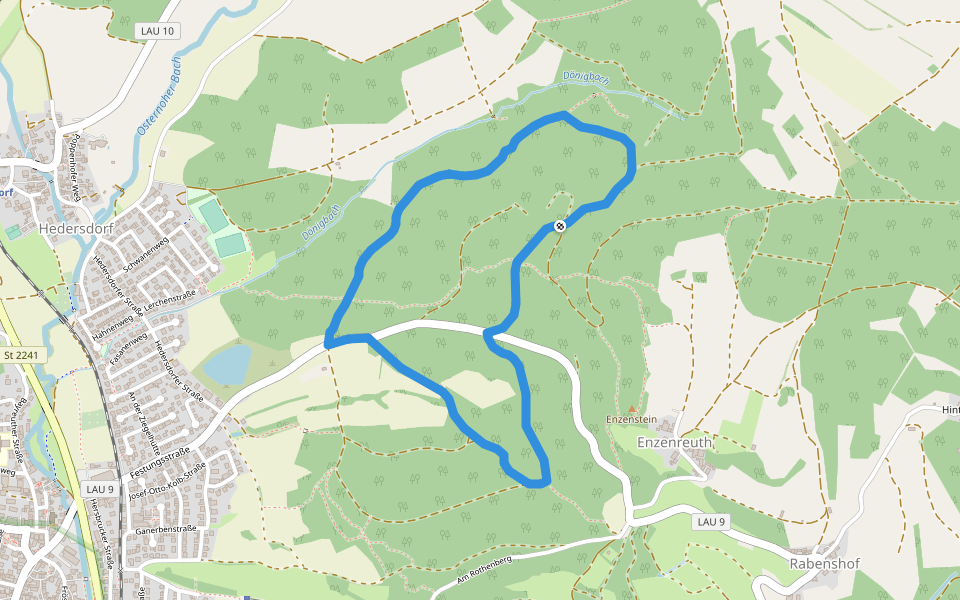 Rundweg Finsterloh Forst und Unterer Herrenschlag walking route map in Schnaittach