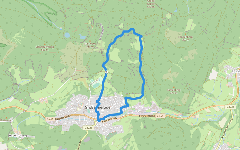 Großalmerode, Rundweg 2 walking route map in Großalmerode