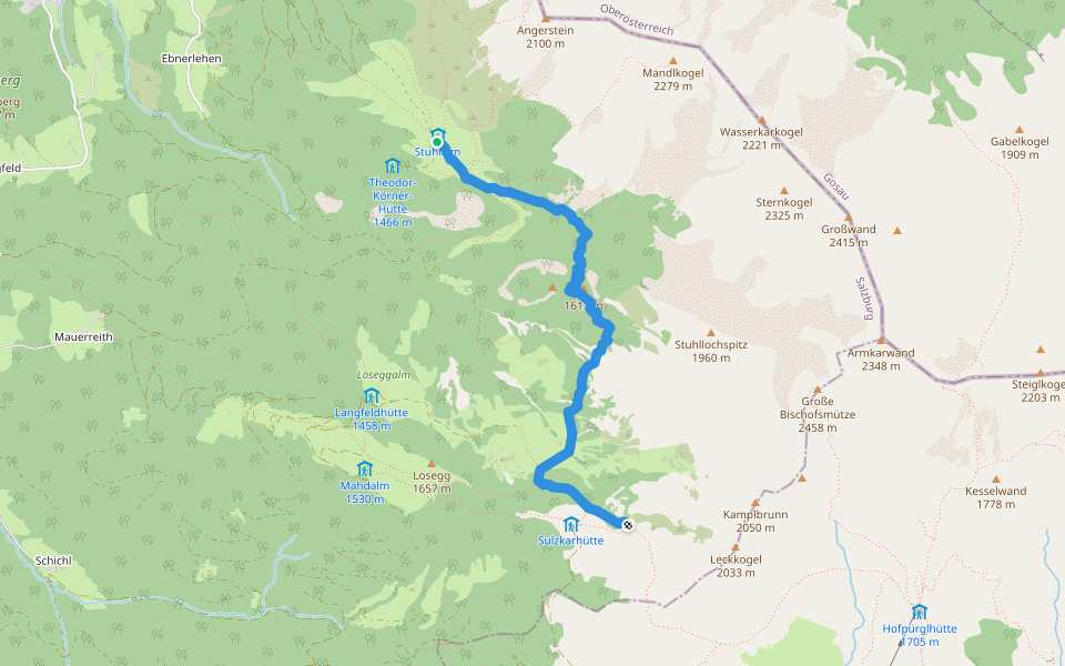 Wanderweg 601A walking route map in Steuer