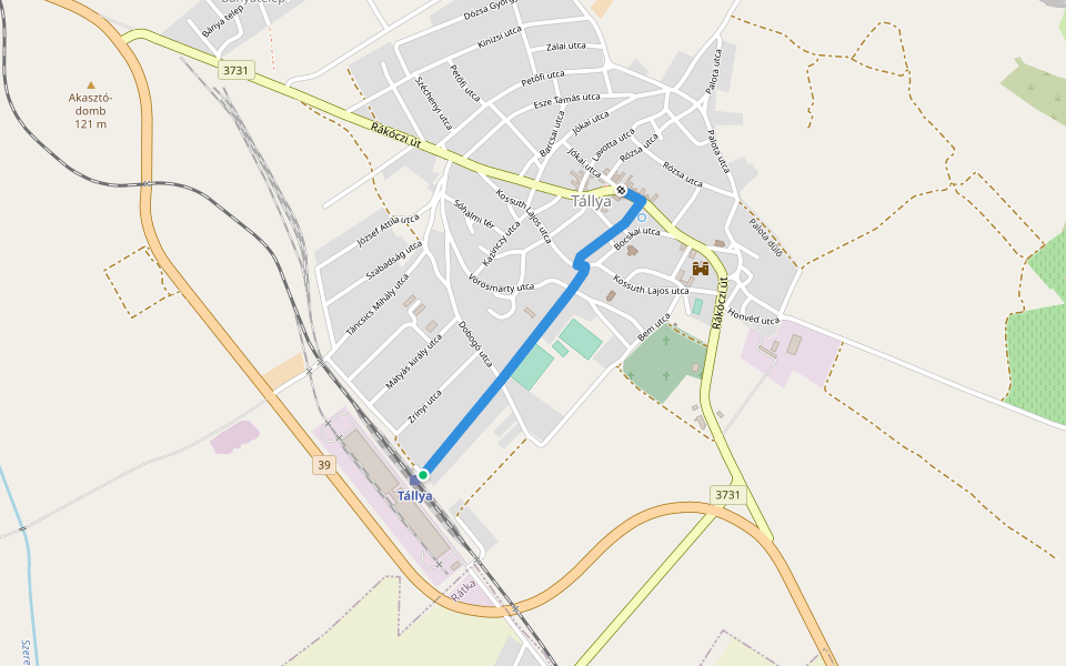 Z4 (Tállya) walking route map in Tállya