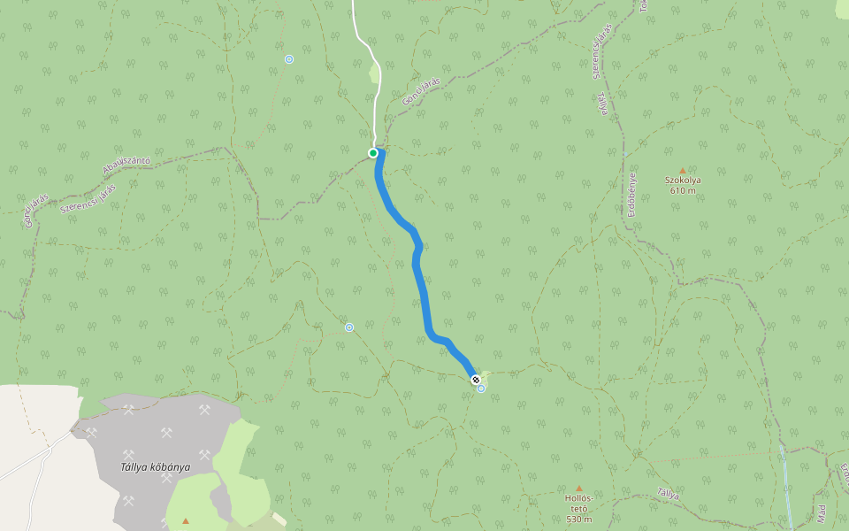 Z● (Dalos-kút) walking route map in Abaújszántó