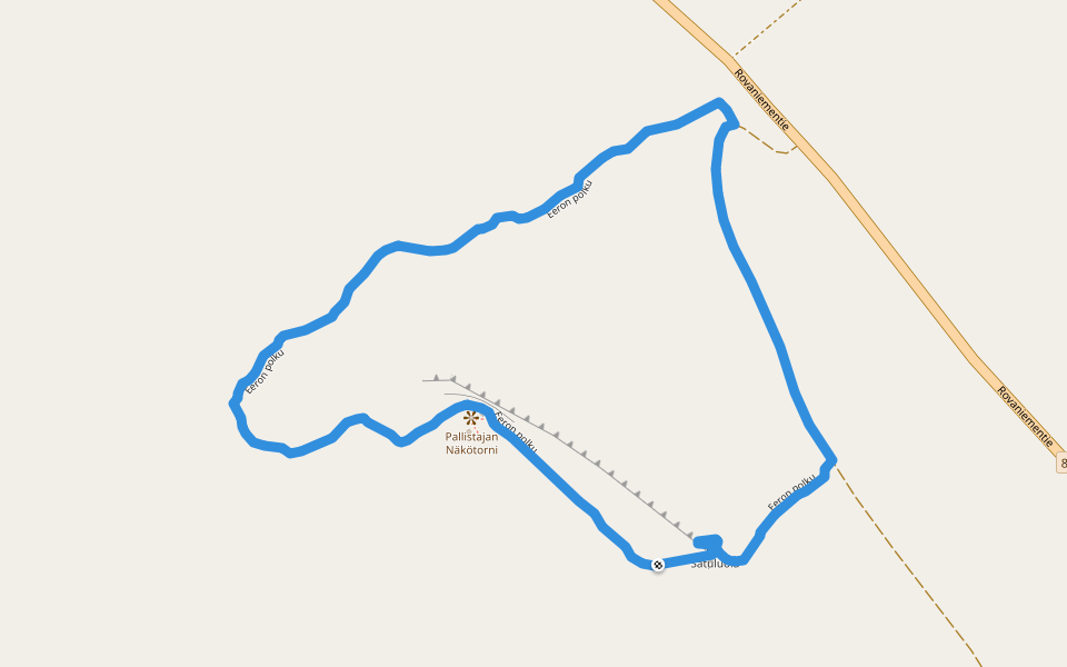 Eeron polku walking route map in Salmenrova
