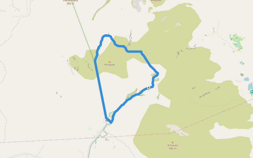 Kiiruna, luontopolku walking route map in Enare