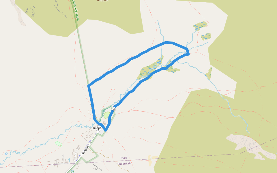 Poro, luontopolku walking route map in Inari