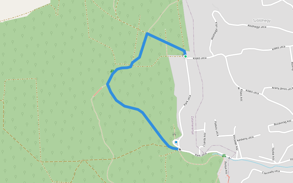 Csiga-túra tanösvény walking route map in Zalakaros