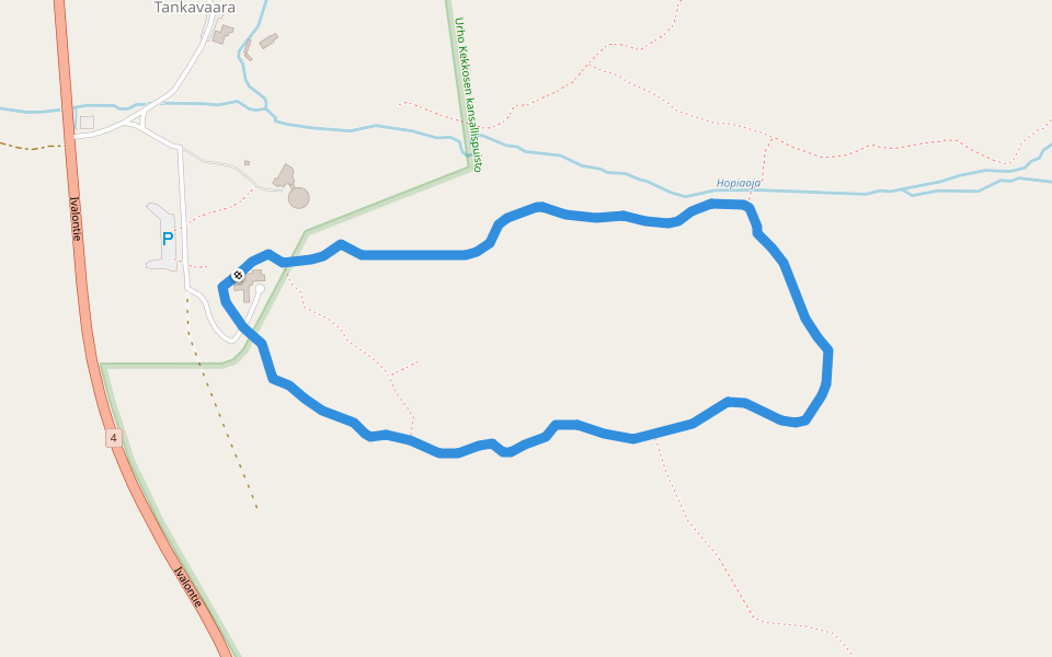 Koppelo walking route map in Tankavaara