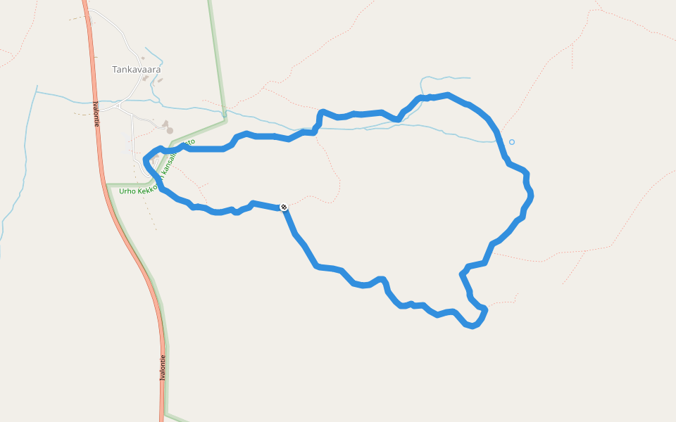 Kuukkeli walking route map in Tankavaara
