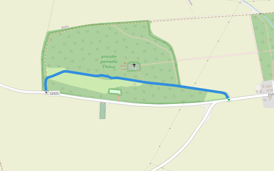 naučná stezka Chotuc walking route map in Křinec