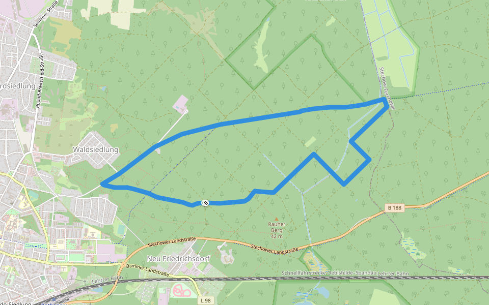 Eschhorstwanderweg walking route map in Rathenow