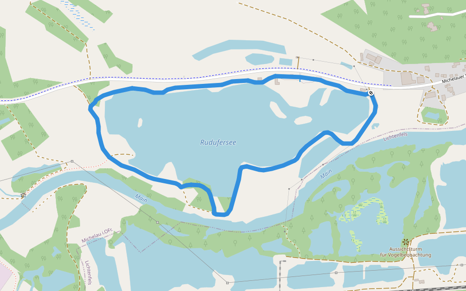 Naturerlebsnisweg Michelau walking route map in Michelau in Oberfranken